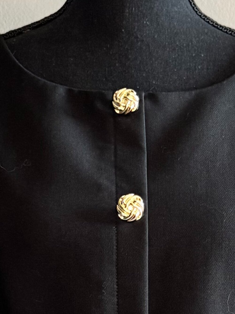 VICI - Black Sleeveless Dress with Gold Buttons - 0300 - Picture 2 of 2
